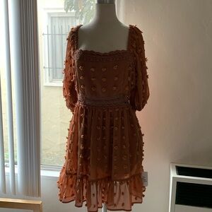 BNWT ASOS RUST / ORANGE BOHO DRESS